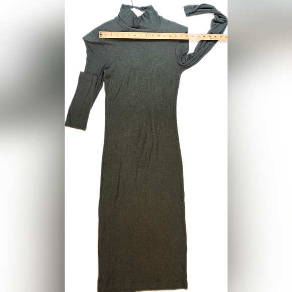 Wilfred Olive Green Jersey Long Sleeve Dress, Maxi,  Med. - Picture 6 of 9